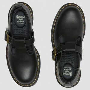 Dr. Martens Women’s Black Mary Jane Shoes with Yellow Stitching